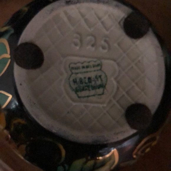 Antique H. Bequet Quaregnon Belgian set of 2 Art Nouveau Handpainted Gil… - Picture 7 of 9